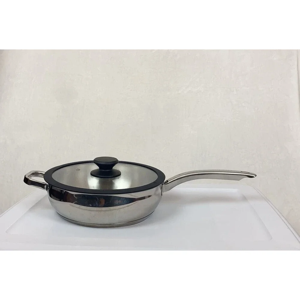 BergHOFF Essentials 24cm 3.2QT Stainless Steel Sauté Pan with Lid